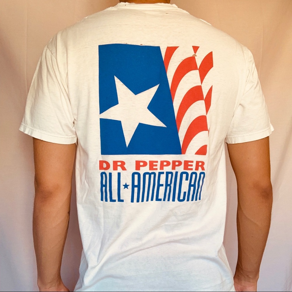 Vintage 90s Dr Pepper All American Distressed Tee